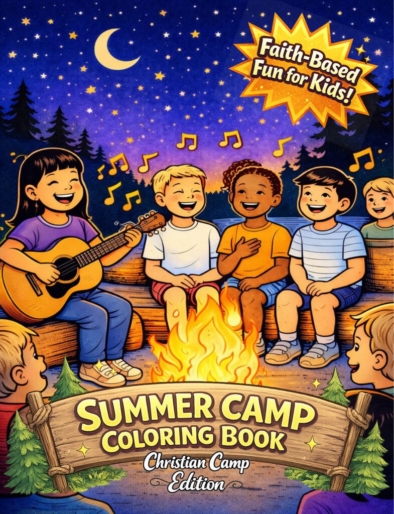Summer Camp Coloring Book Front Cover